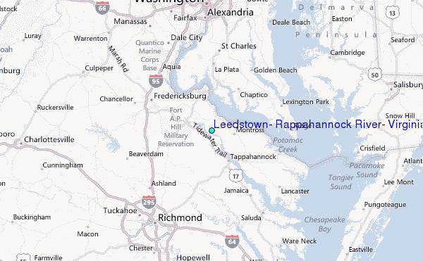Leedstown, Rappahannock River, Virginia Tide Station Location Guide