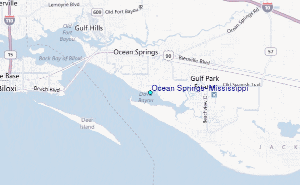 Ocean Springs, Mississippi Tide Station Location Guide
