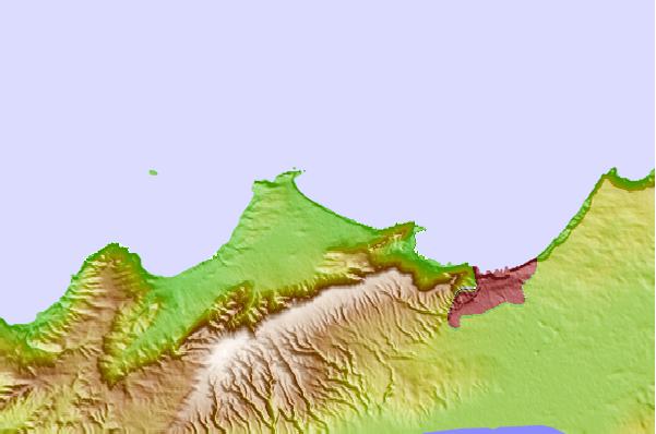 Tide stations located close to 'Ain el Turk