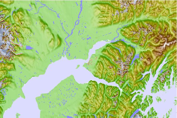 Tide stations located close to Anchorage (Knik Arm), Alaska