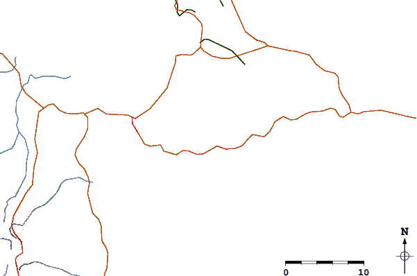 Roads and rivers around Basse-Terre