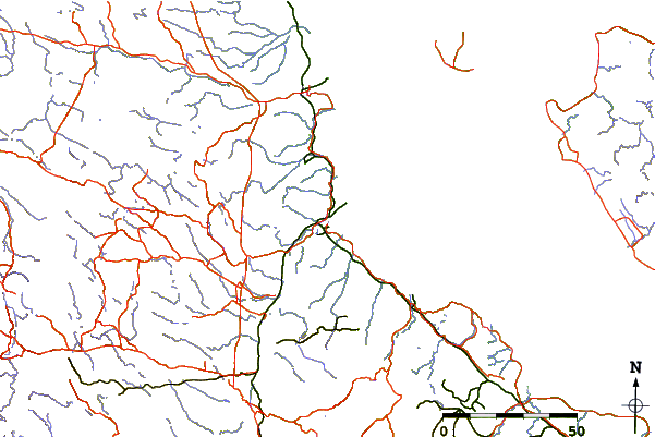 Roads and rivers around Belomorsk