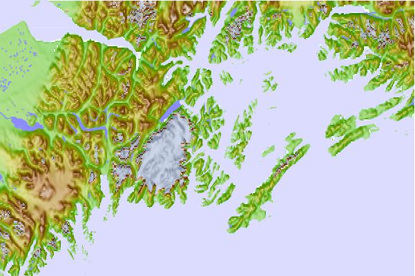 Tide stations located close to Chenega Island, Dangerous Passage, Alaska