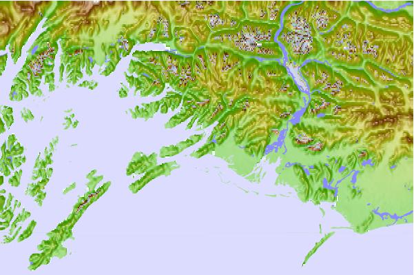 Tide stations located close to Cordova, Alaska