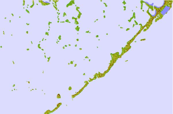 Tide stations located close to Crane Keys, north side, Florida Bay, Florida