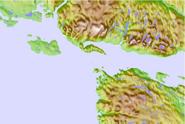 Tide stations located close to Entrance Island, Nunavut