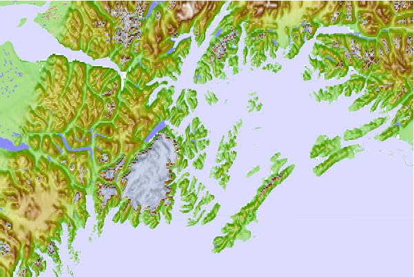 Tide stations located close to Eshamy Bay, Knight Island Passage, Alaska