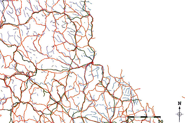 Roads and rivers around Gävle