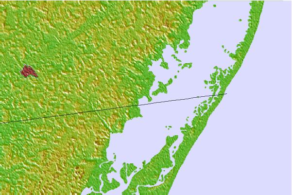 Tide stations located close to George Island Landing, Chincoteague Bay, Maryland