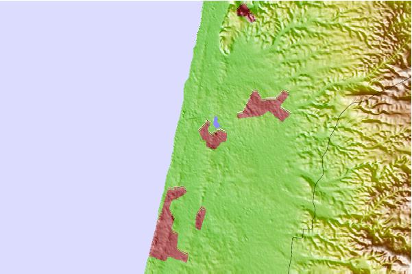 Tide stations located close to Hadera