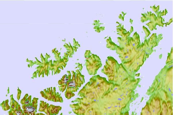 Tide stations located close to Hammerfest, Norway