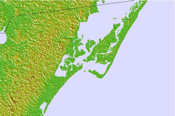 Tide stations located close to Harbor of Refuge, Chincoteague Bay, Virginia