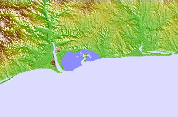 Tide stations located close to Isla Cristina