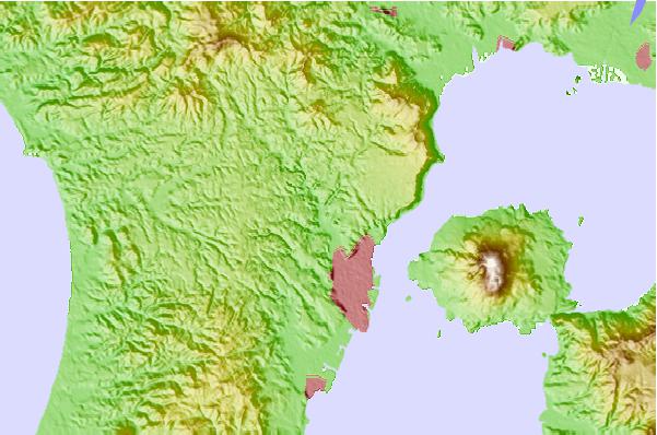 Tide stations located close to Kagoshima