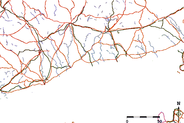 Roads and rivers around Loviisa