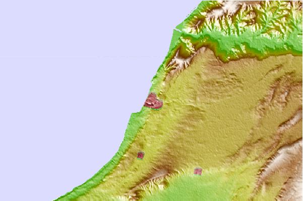 Tide stations located close to Mostaganem