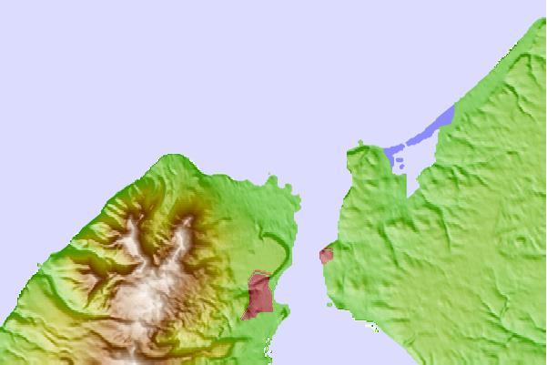 Tide stations located close to Mys Savushkina, Kurile Islands