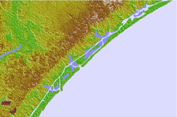 Tide stations located close to New Topsail Inlet, North Carolina