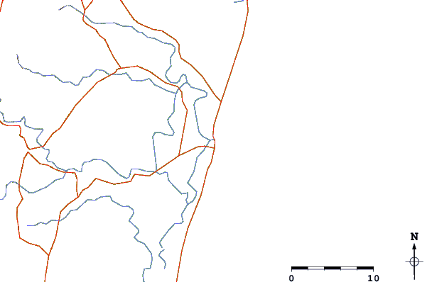 Roads and rivers around Nosy Varika
