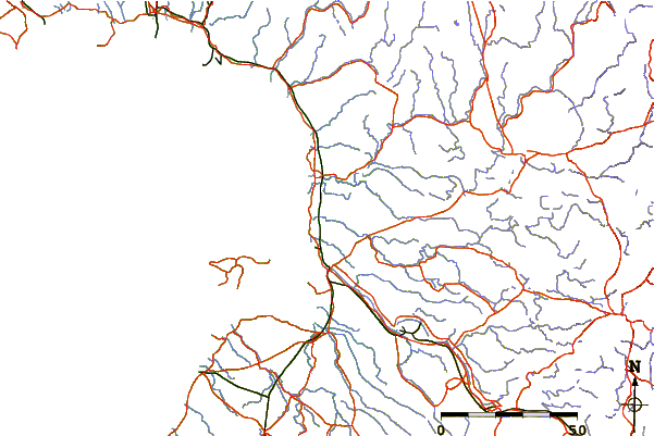 Roads and rivers around Oulu