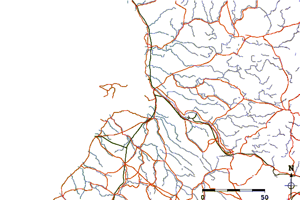 Roads and rivers around Oulunsalo