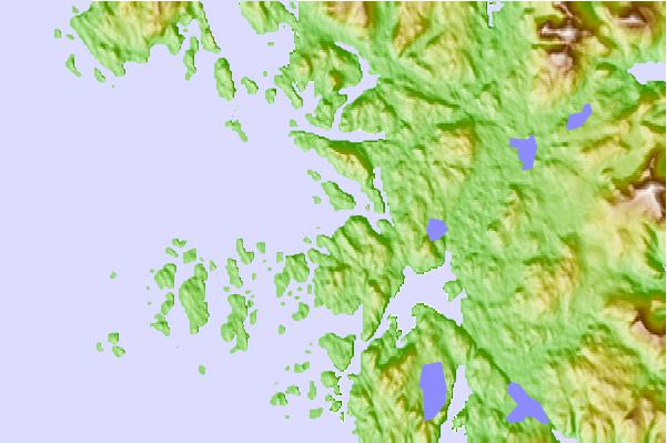 Tide stations located close to Tah Bay, Alaska