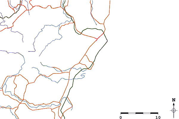 Roads and rivers around Toormina