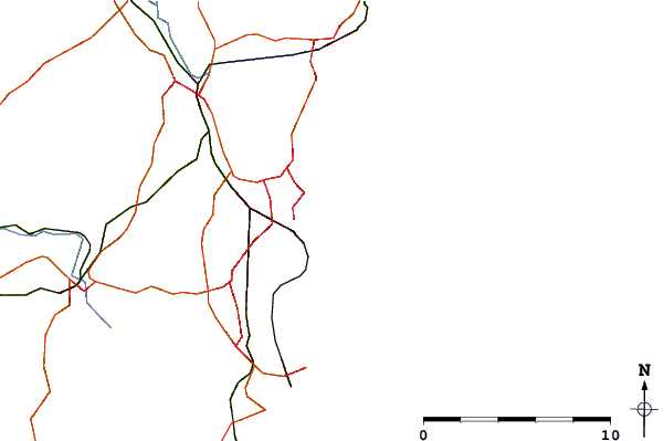 Roads and rivers around Torquay