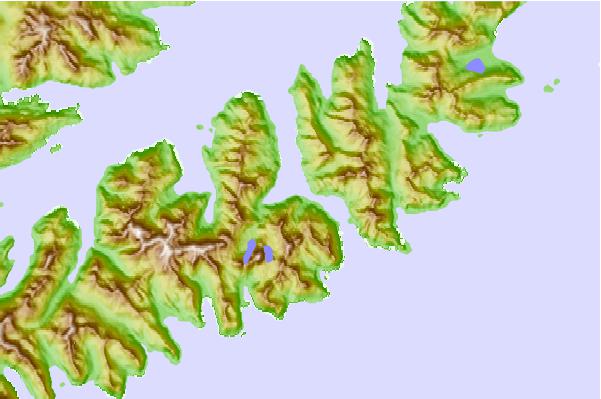 Tide stations located close to Udagak Strait, Unalaska Island, Alaska