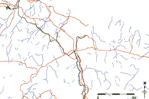 Roads and rivers around Vidyayevo