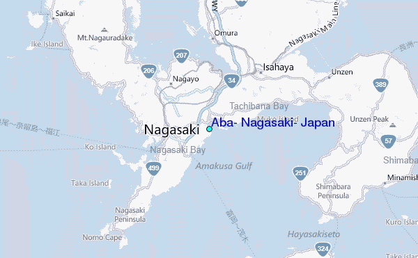 Aba, Nagasaki, Japan Tide Station Location Map