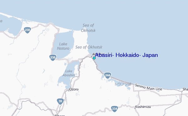 Abasiri, Hokkaido, Japan Tide Station Location Map