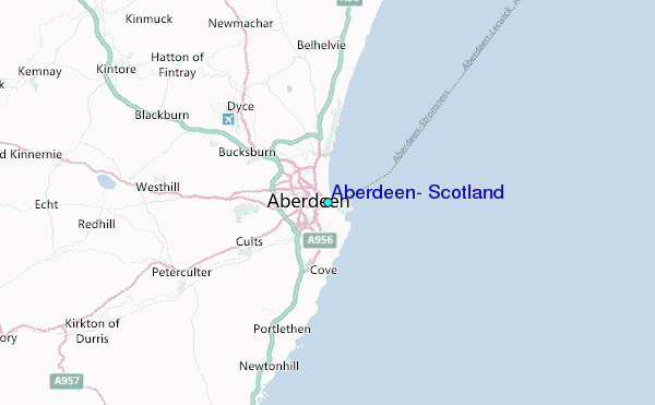 Aberdeen, Scotland Tide Station Location Map