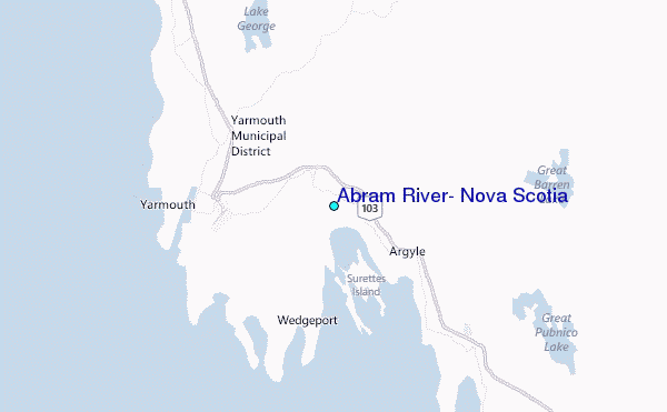 Abram River, Nova Scotia Tide Station Location Map