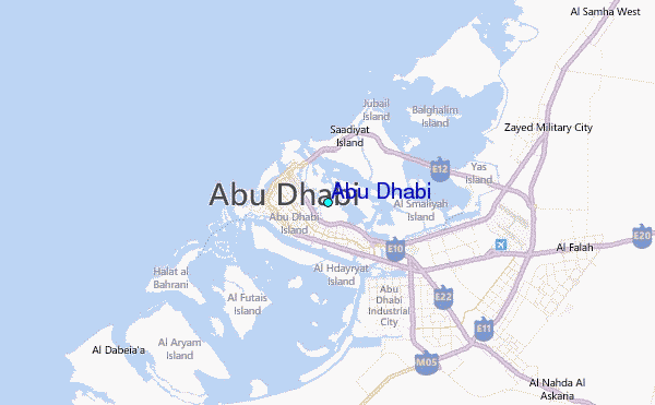 Abu Dhabi Tide Station Location Map