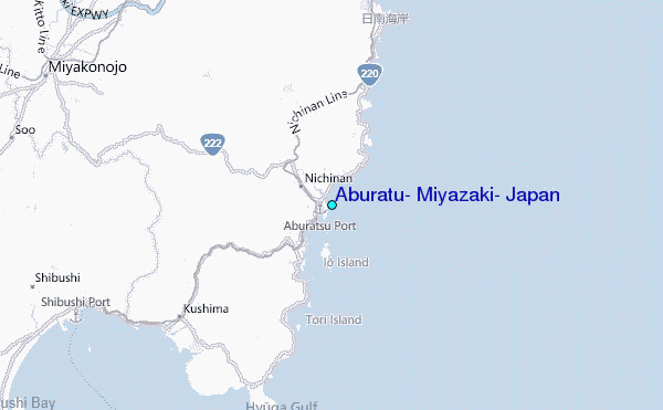 Aburatu, Miyazaki, Japan Tide Station Location Map