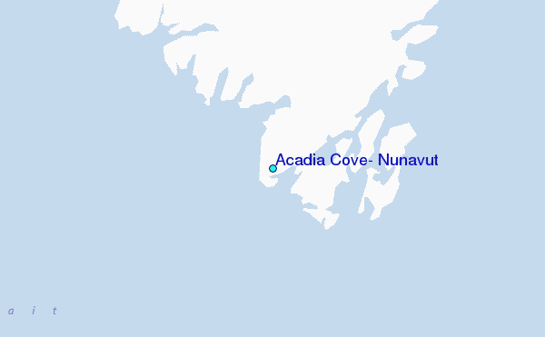 Acadia Cove, Nunavut Tide Station Location Map