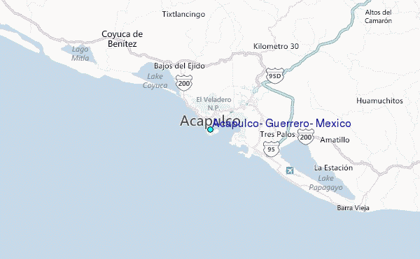 Acapulco, Guerrero, Mexico Tide Station Location Map