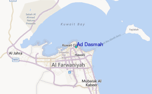 Ad Dasmah Tide Station Location Map