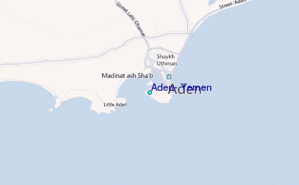 Aden, Yemen Tide Station Location Map