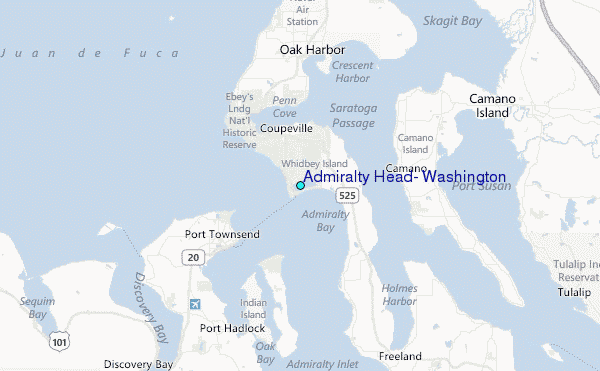 Admiralty Head, Washington Tide Station Location Map