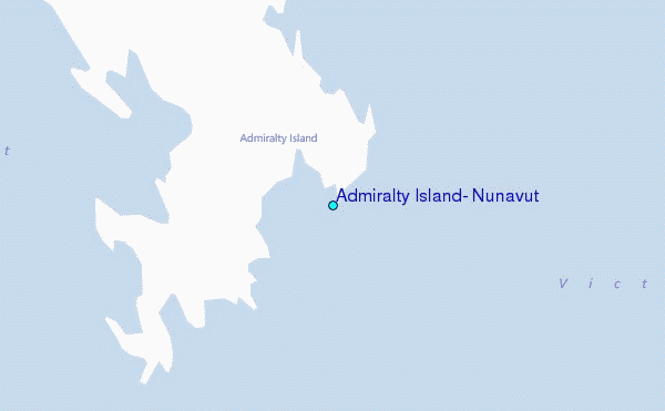 Admiralty Island, Nunavut Tide Station Location Map