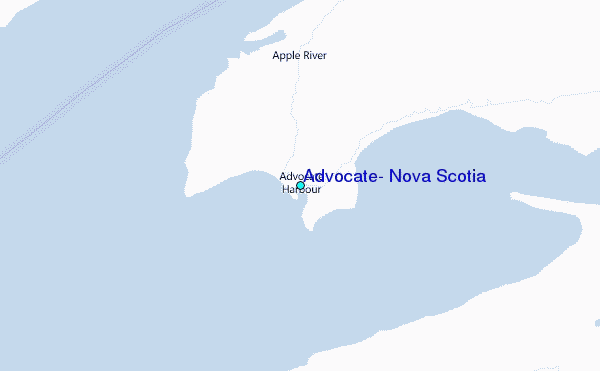 Advocate, Nova Scotia Tide Station Location Map