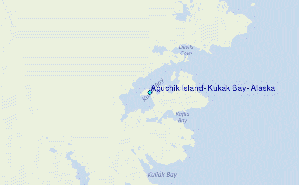 Aguchik Island, Kukak Bay, Alaska Tide Station Location Map