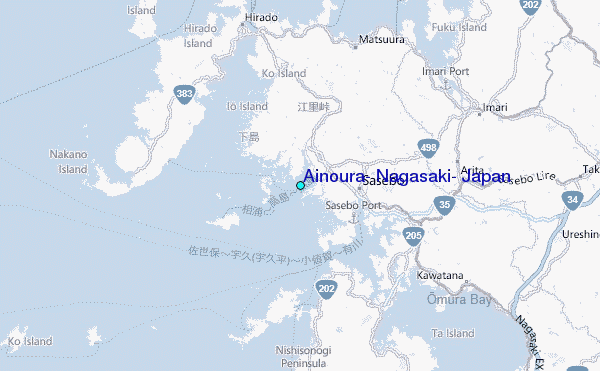 Ainoura, Nagasaki, Japan Tide Station Location Map