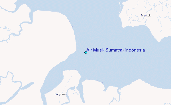 Air Musi, Sumatra, Indonesia Tide Station Location Map