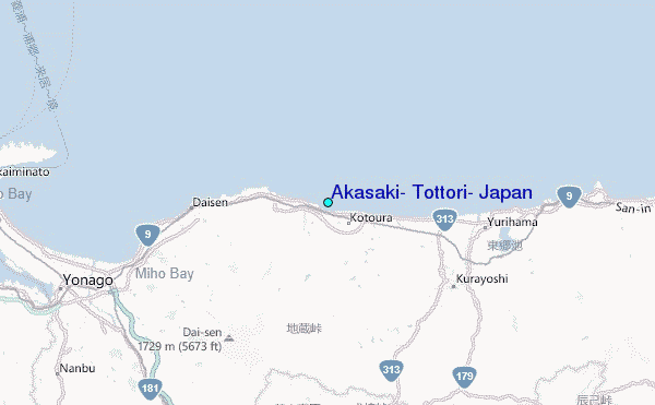 Akasaki, Tottori, Japan Tide Station Location Map