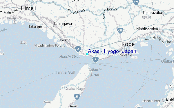 Akasi, Hyogo, Japan Tide Station Location Map