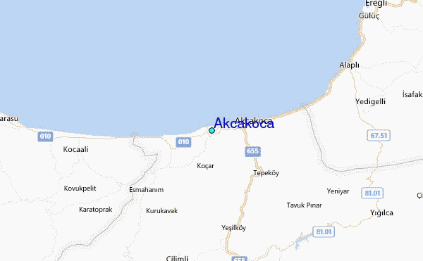 Akcakoca Tide Station Location Map