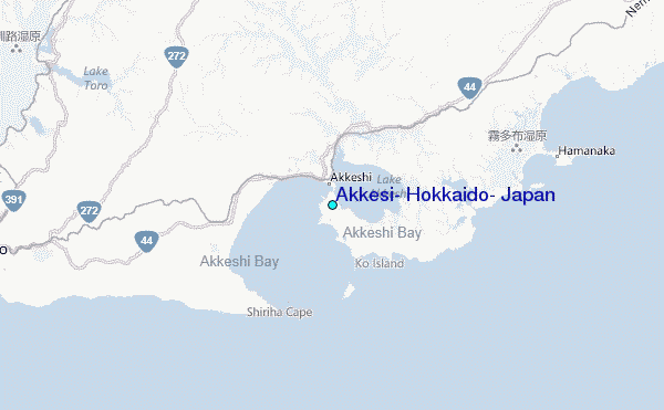 Akkesi, Hokkaido, Japan Tide Station Location Map